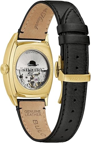 Miniatura 2 de Bulova Reloj Frank Sinatra 'Young at Heart' con correa de cuero negro para hombre 1.319 in 97B197