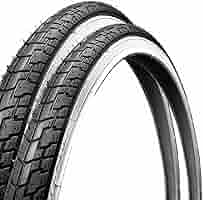 Copertoni MTB 26 X 1.75 Slick Bianconeri Deestone + Camere D'Aria - Kit 2 Pneumatici