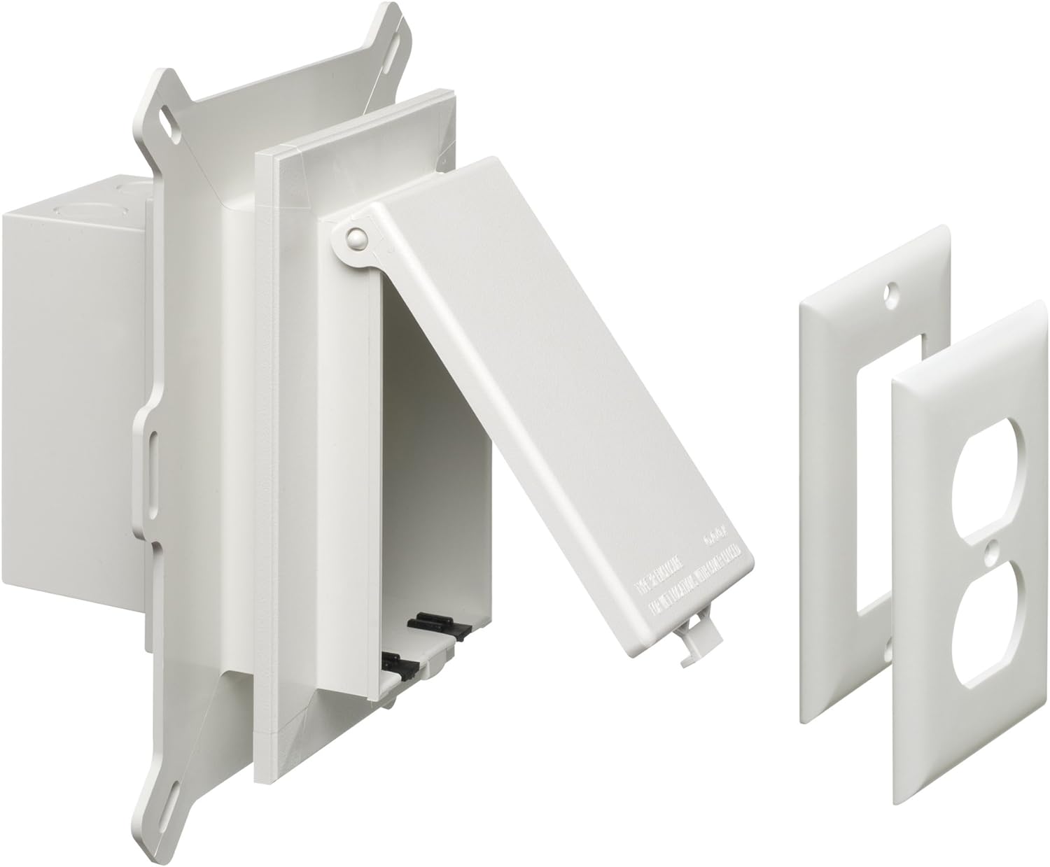 Arlington DBVS1W1 Low Profile IN BOX Recessed Outlet Box Wall Plate