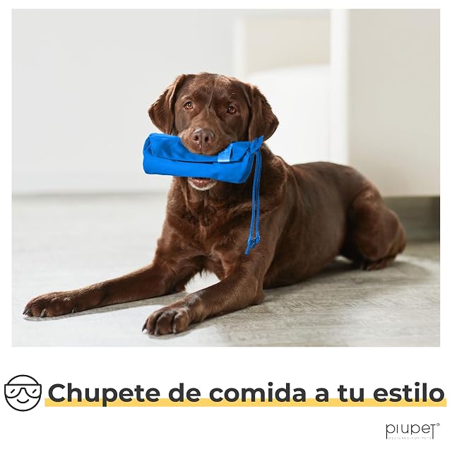 Foto 6 de 6 de PiuPet Bolsa de Comida para Perros - Maniquí de Recuperación Lavable - Azul
