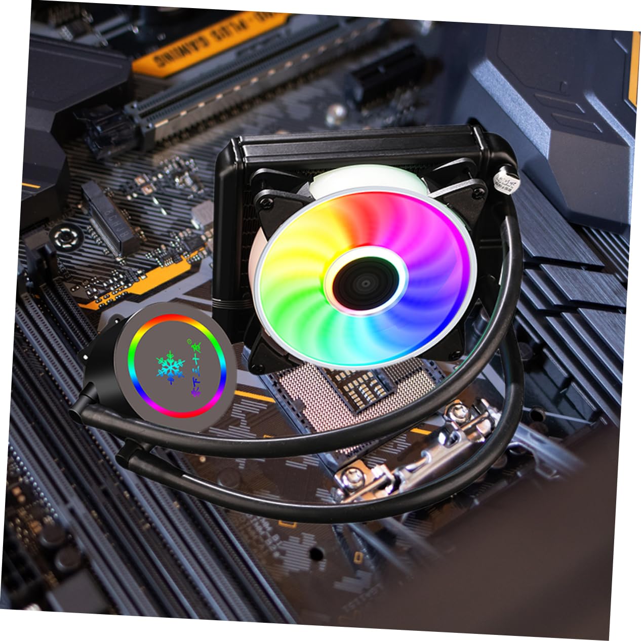 Refrigerador Líquido CPU Resistente Ventilador de Enfriamiento para PC Radiador Disipador Duradero y Fácil Sistema Integrado para Escritorio