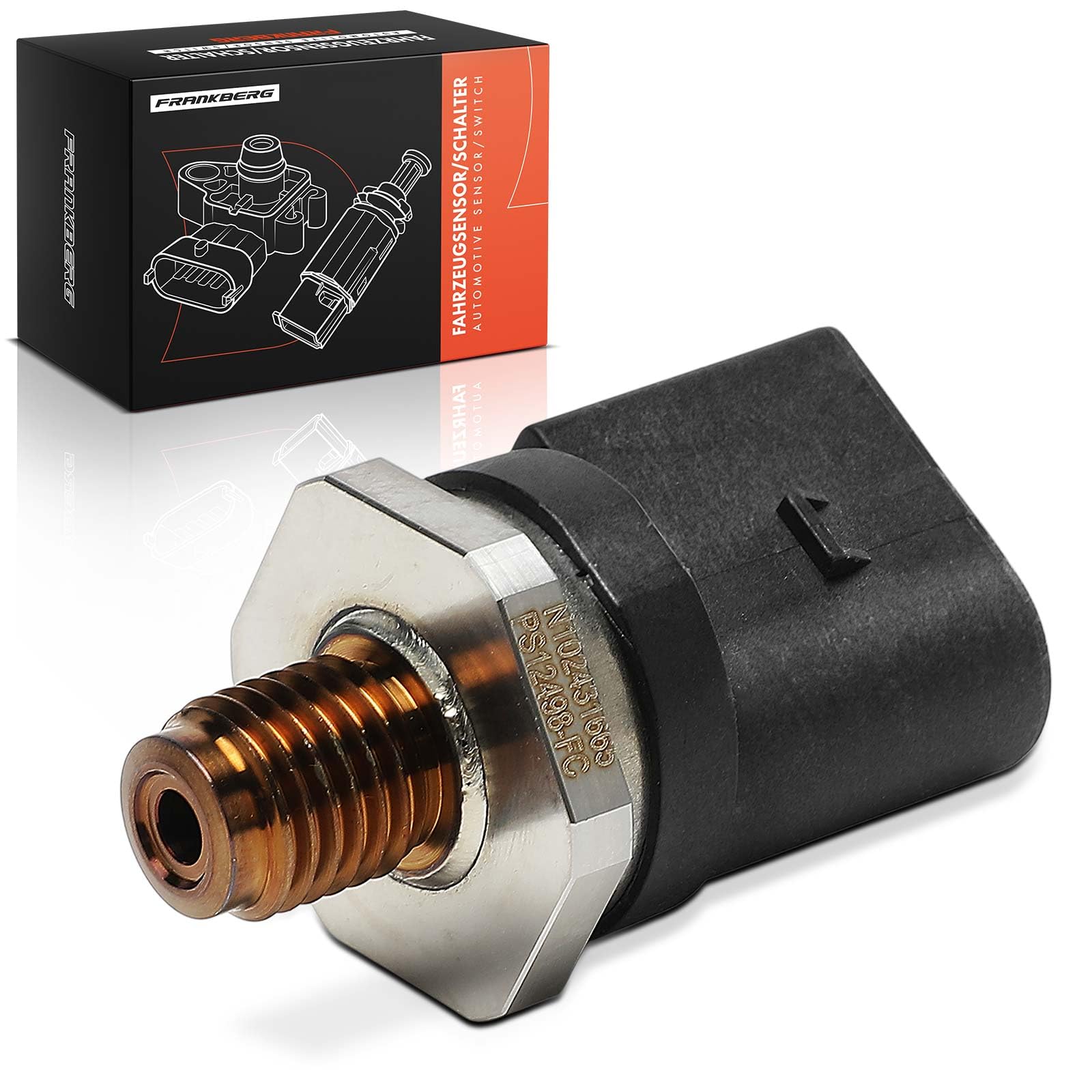 Frankberg Sensore di pressione del tubo di aspirazione 4-Poli Compatibile con A8 4D2 4D8 Classe C W202 C200 C220 CLK C209 CLK270 Classe E W210 E200 E220 E270 Cabrio 450 Replace# 0281002498