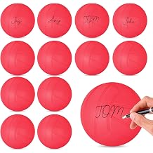 12 Pack 4 Inch Mini Volleyball Balls Pink/Blue/Red Miniature Volleyballs Roundnet Game Replacement Balls for Girls Players Team Teen Pool Stadium