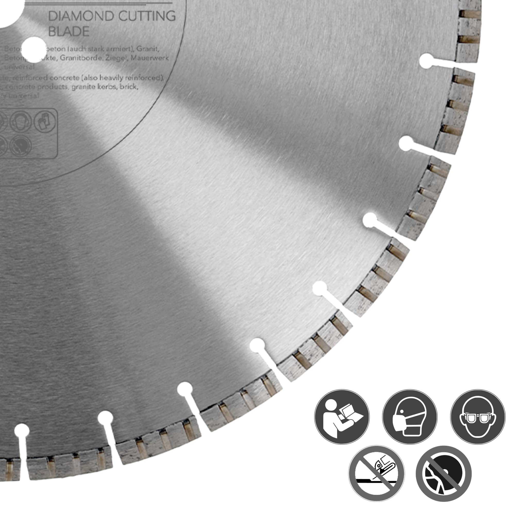 PRODIAMANT Disco de corte de diamante Premium láser para hormigón 450 mm x 25,4 mm disco de corte de diamante soldado por láser