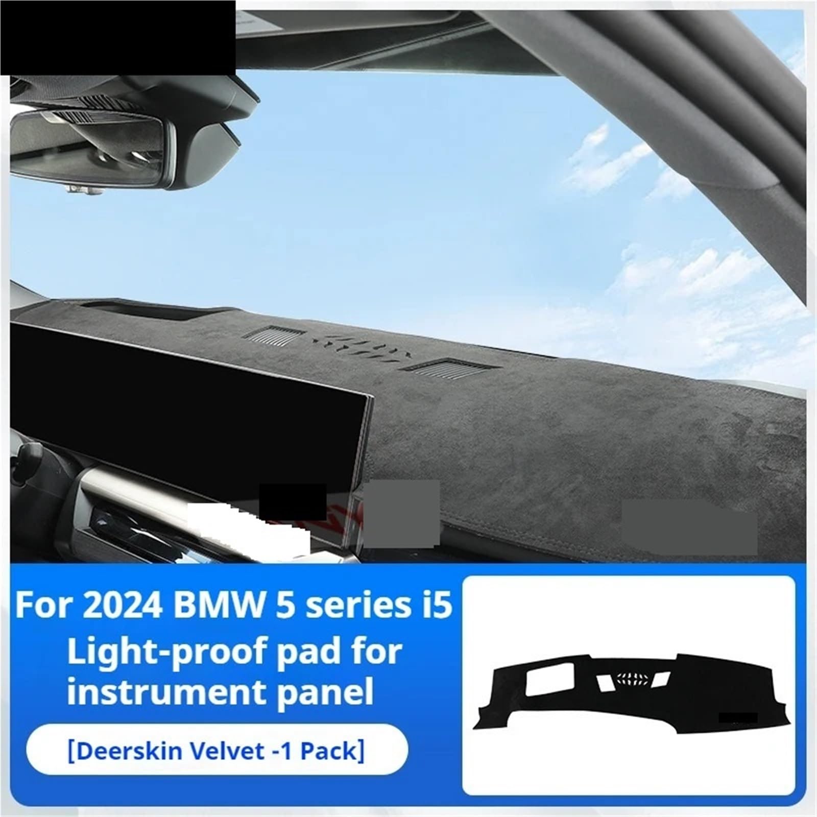 rozdzielczą samochodu Pasuje do Bmw serii 5 I5 530 G60 2024 Podkładka blokująca światło deski rozdzielczej Ochrona przeciwsłoneczna i zacieniająca Izolacja cieplna | A