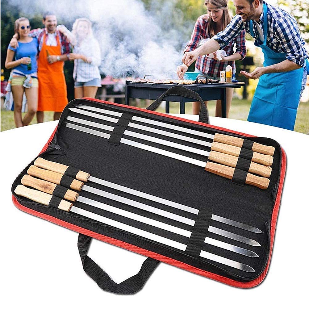 Amazon.co.jp: 専門職8ピース金属串肉肉串セット串焼きグリルケバブ串