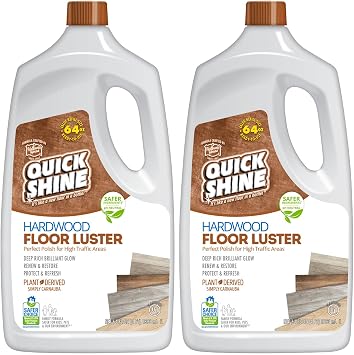 Quick Shine Hardwood Floor Luster 64 oz-2 Pk, Natural Looking Shine