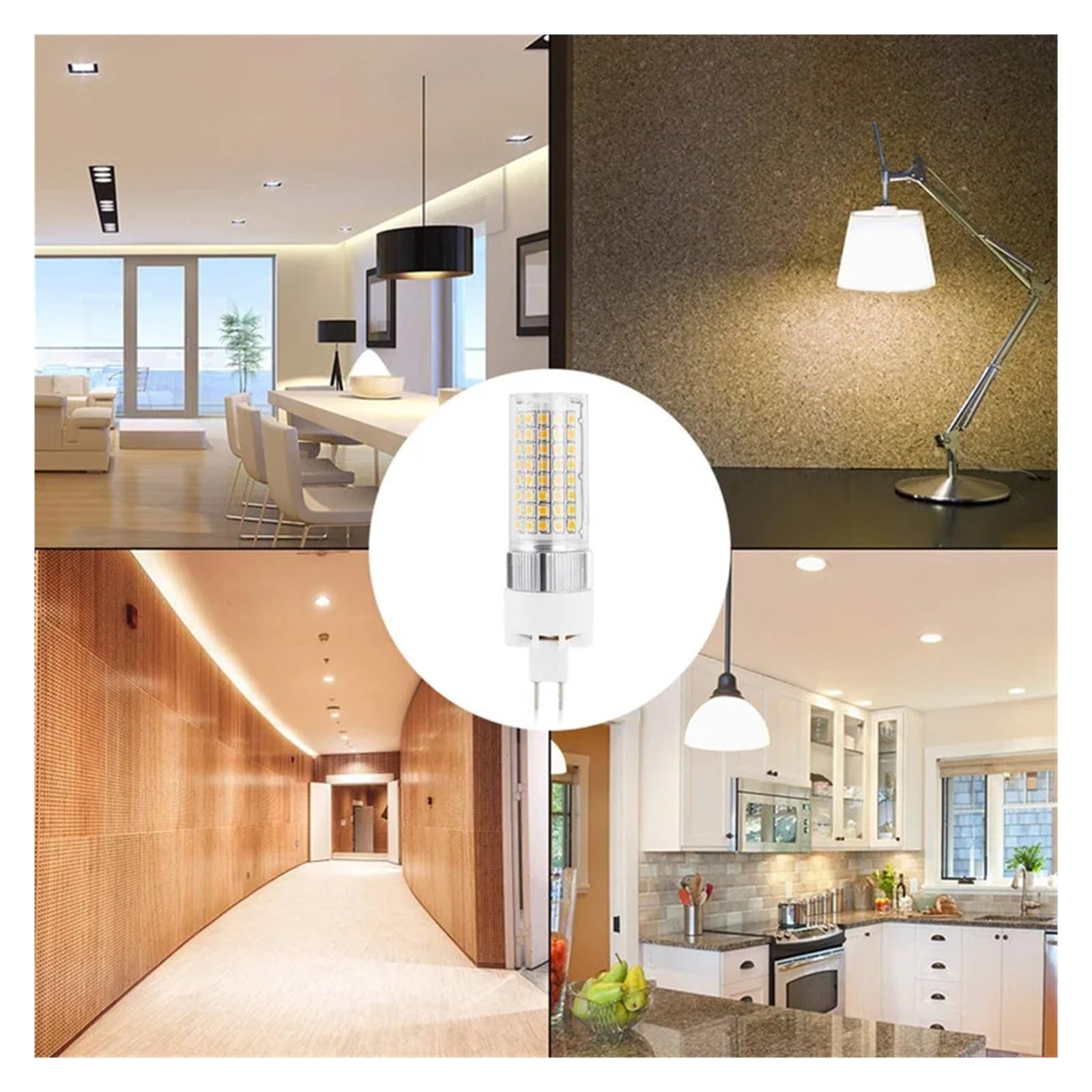 2pcs 16W G8.5 LED Lampadina A Mais Bi Pin A 150W Alonuri Metallici Lampada Da Strada For Gara Illuminazione Ad Alta Resa Cromatica(Natural Light)