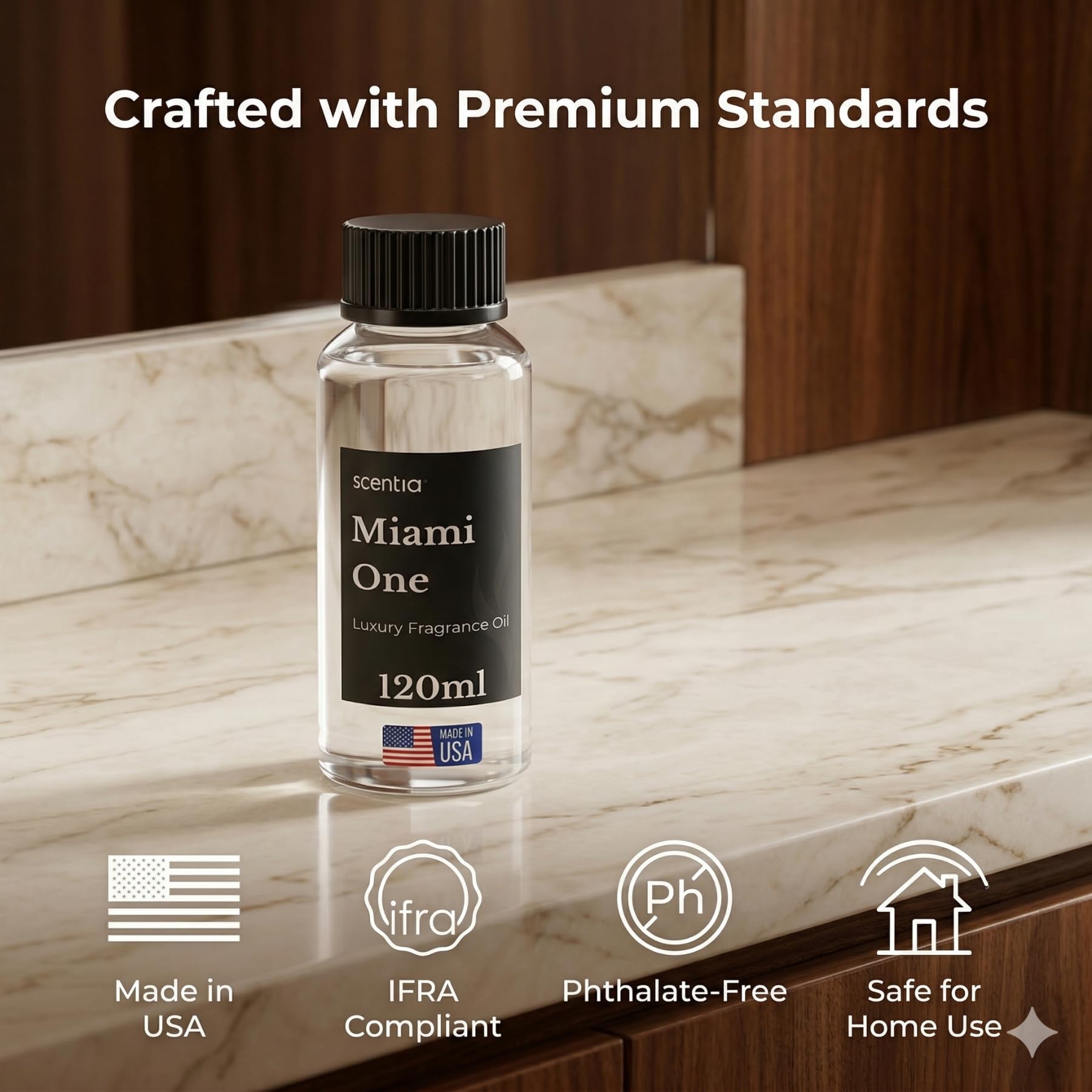 Miami One - Recambio de aceite difusor de 120 ml, inspirado en One Hotel