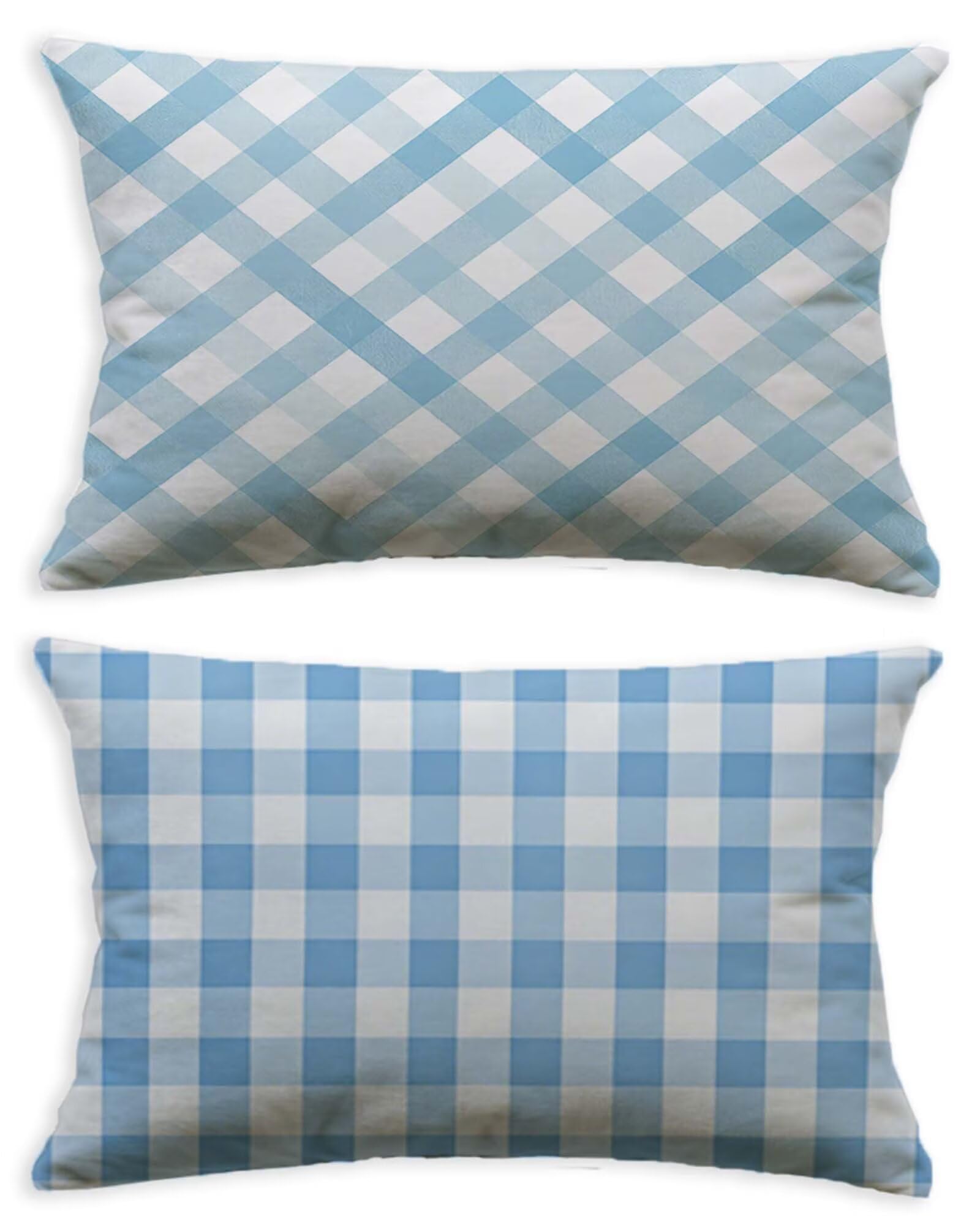 Protège oreiller 80x100 bleu en velours pour rénover et protéger vos grands coussins