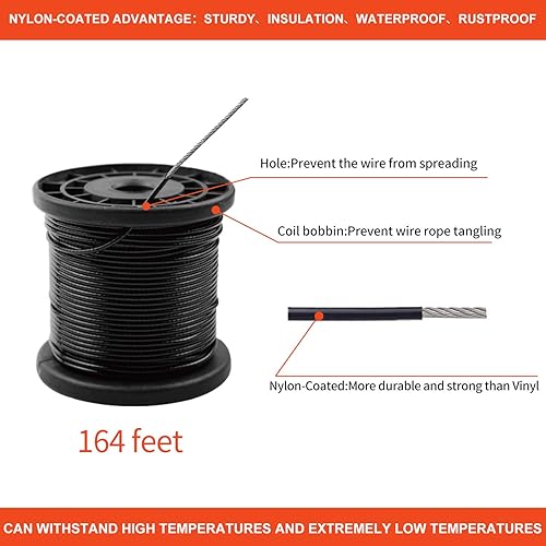 Miniatura 5 de Kit de cadena de luces para colgar, kit de suspensión de luces de globo, cable guía de luz para exteriores, incluye cable de cuerda de alambre de