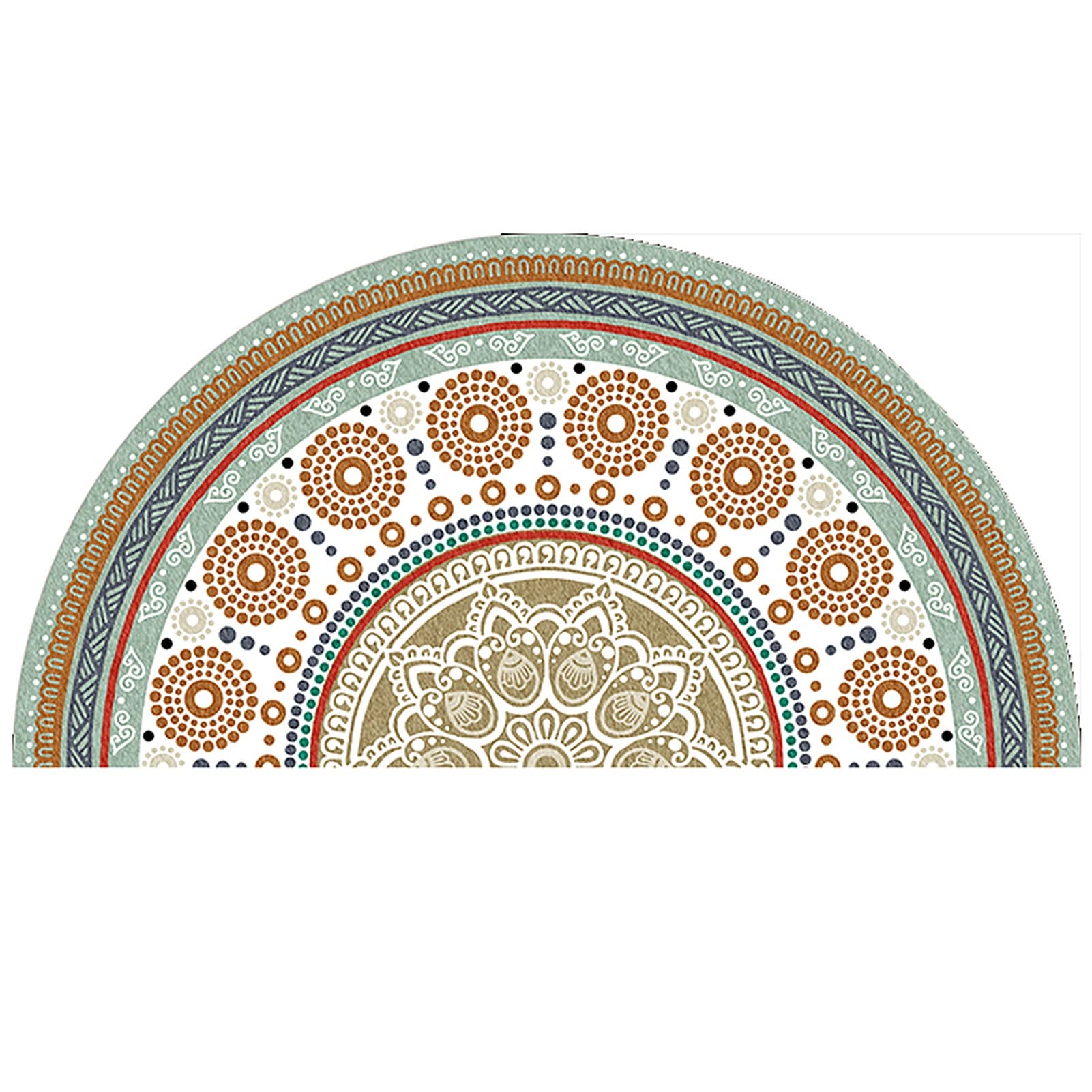 Tapis d'entrée absorbant demi-lune grand format anti-saleté pour la maison