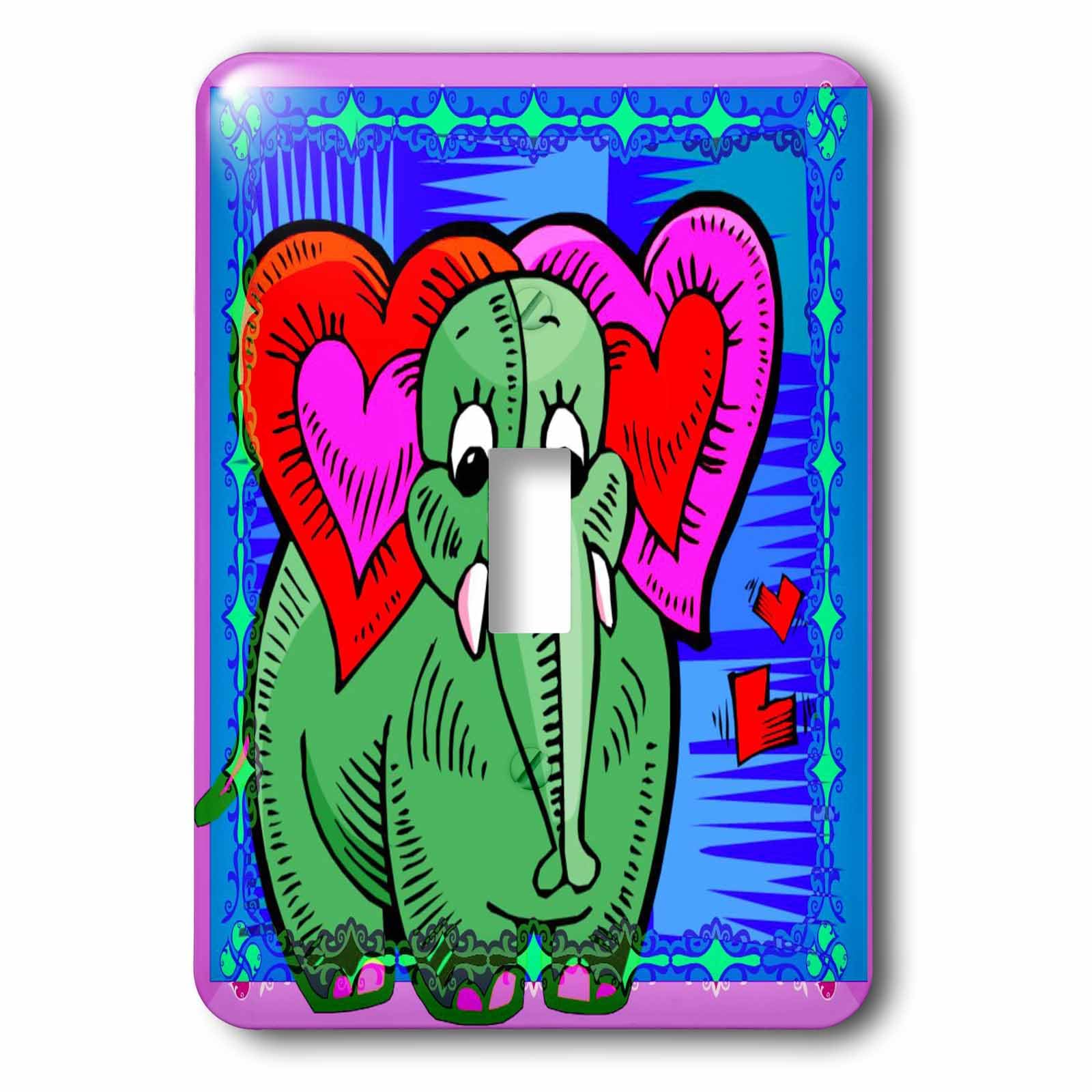 Couverture pour interrupteur éléphant 3dRose lsp_98688_1 déco murale enfant