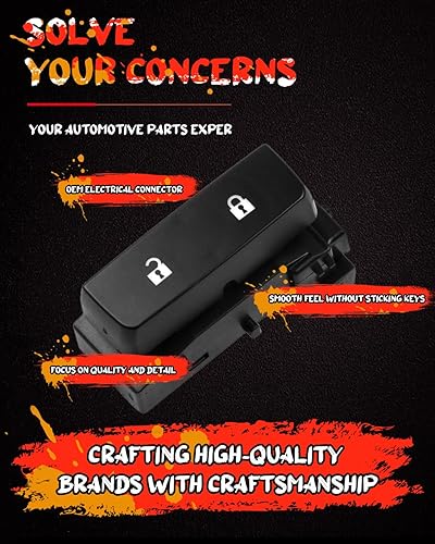 Miniatura 2 de Interruptor de bloqueo de puerta de repuesto para Chevy Silverado 1500 2500HD 2008-2013 GMC Sierra 1500 2500 HD 2008-2013 GMC Sierra Denali 2500HD