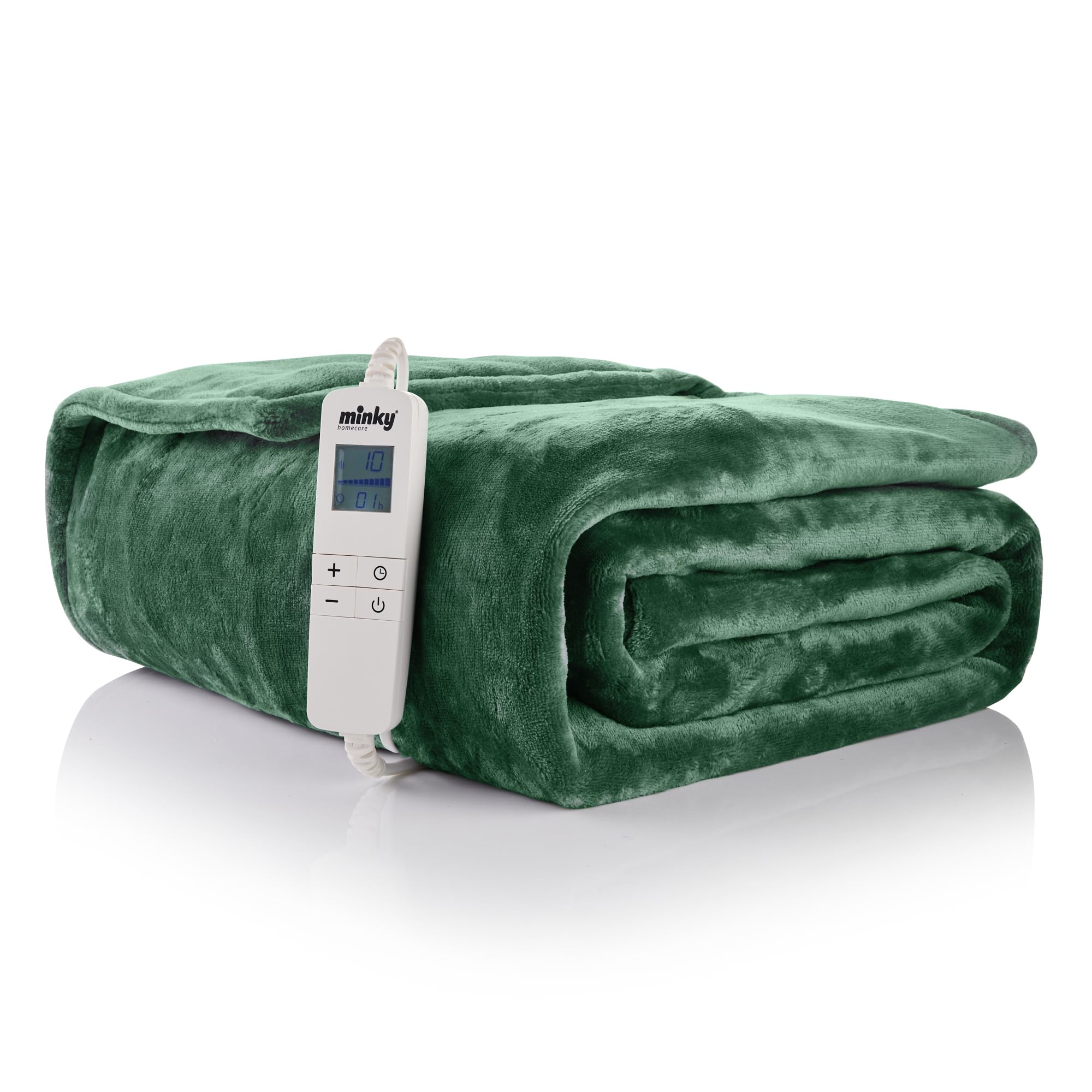 Minky Luxury Heated Blanket, 180 x 180cm, 10 Heat Settings, Machine Wash