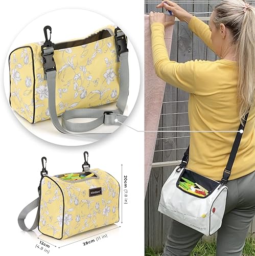 Miniatura 2 de FifthStart Bolsa de pinzas para la ropa con correa para el hombro y la cintura (amarillo - parte superior abierta)