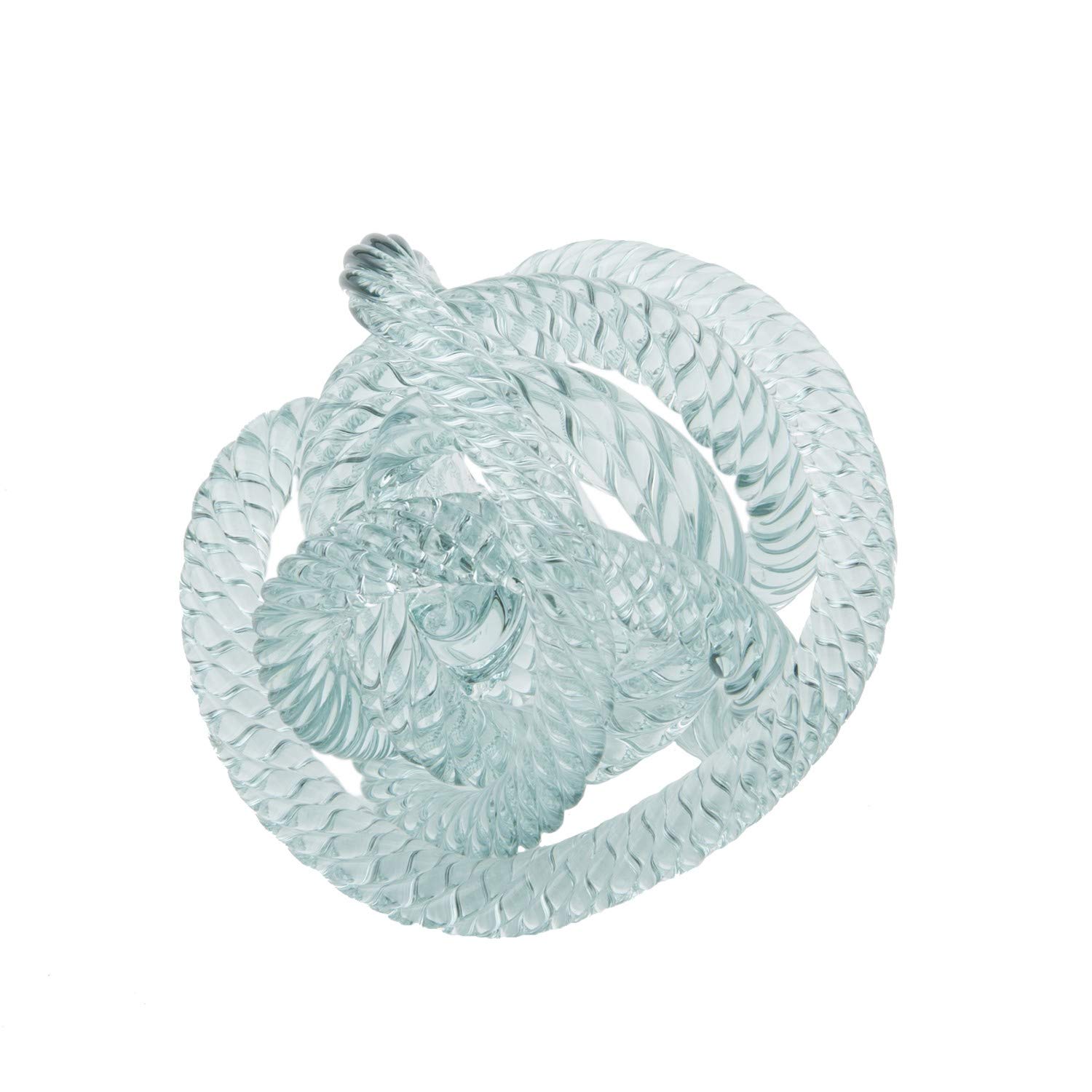Figurine en verre bleu sarcelle 12 cm objet déco design salon moderne