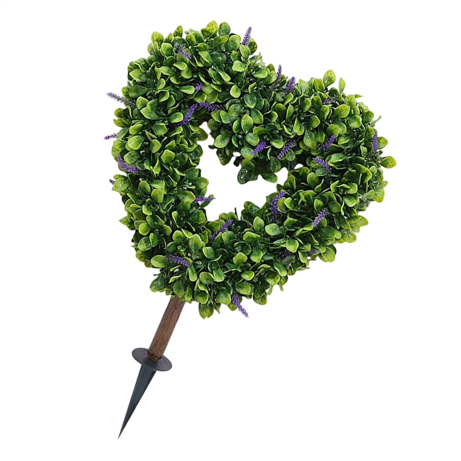 Topiary w Kształcie Serca Sztuczna Roślina Dekoracyjna | Topiary na Walentynki z Palikiem do Dziedzińca, Trawnika, Werandy, Podwórka, Domu Wiejskiego, na Ślub, Wiosenne Rękodzieło i