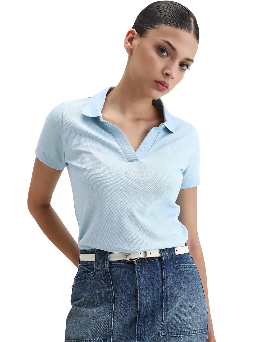 rareism Cotton Blend Regular Half Sleeve Polo-picture-12