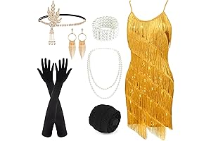 Plulon's Alluring 1920s Flapper Dress: A Gilded Soiree