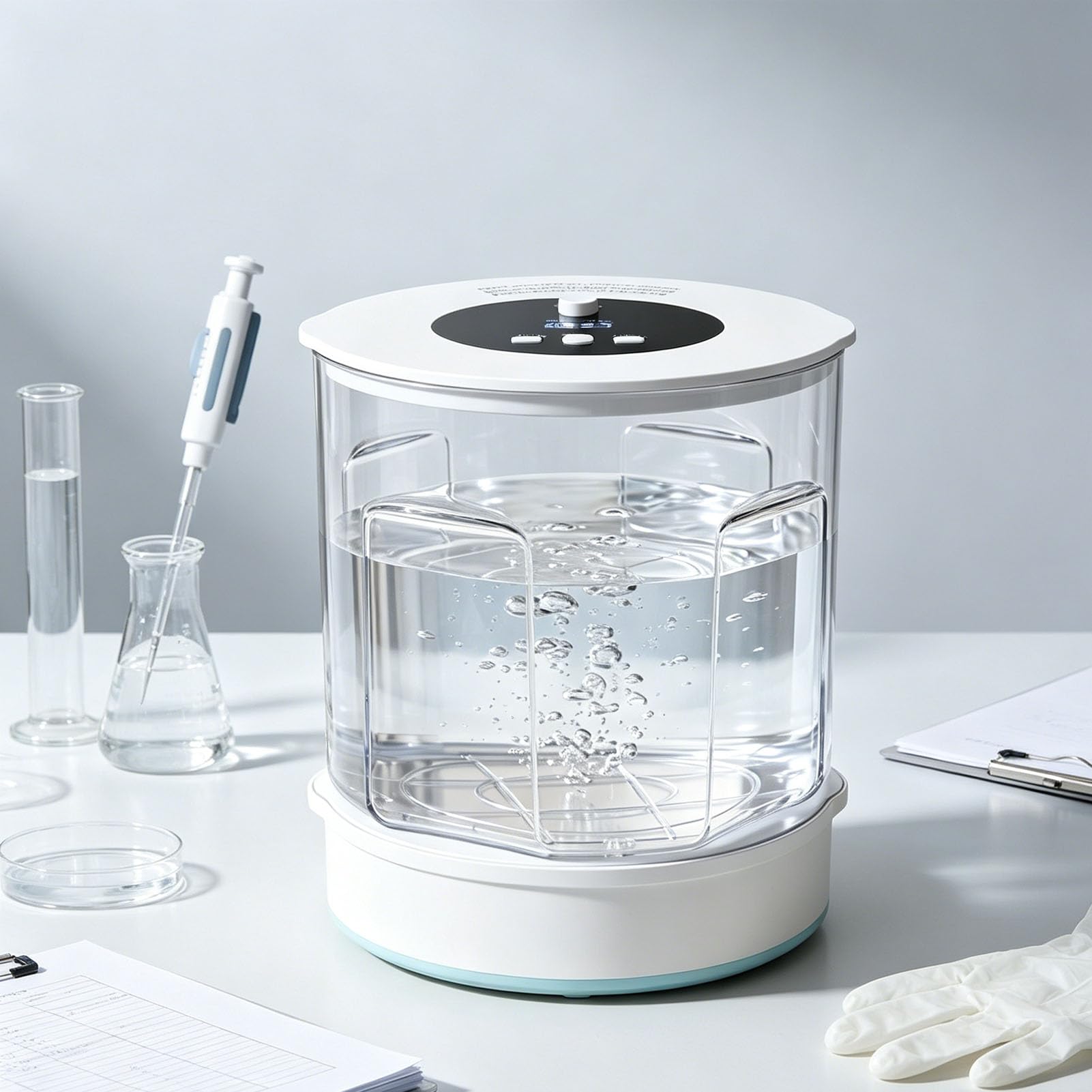 FTVOGUE Removedor de Burbujas de Resina Cámara de Vacío 3L con Presión y Temporizador | Capacidad de 3 litros, vacío de -95 kPa con retención de presión, temporizador ajustable de 3 a 20 minutos, botón de