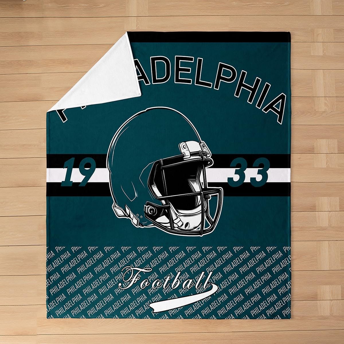 Feelyou Football Fleece Throw Blanket Philadelphia Flannel Blanket Plush Fuzzy Football City for Bed Couch Chair Living Room Sports Games Twin 60"x80" Bedroom Decor - Image 2