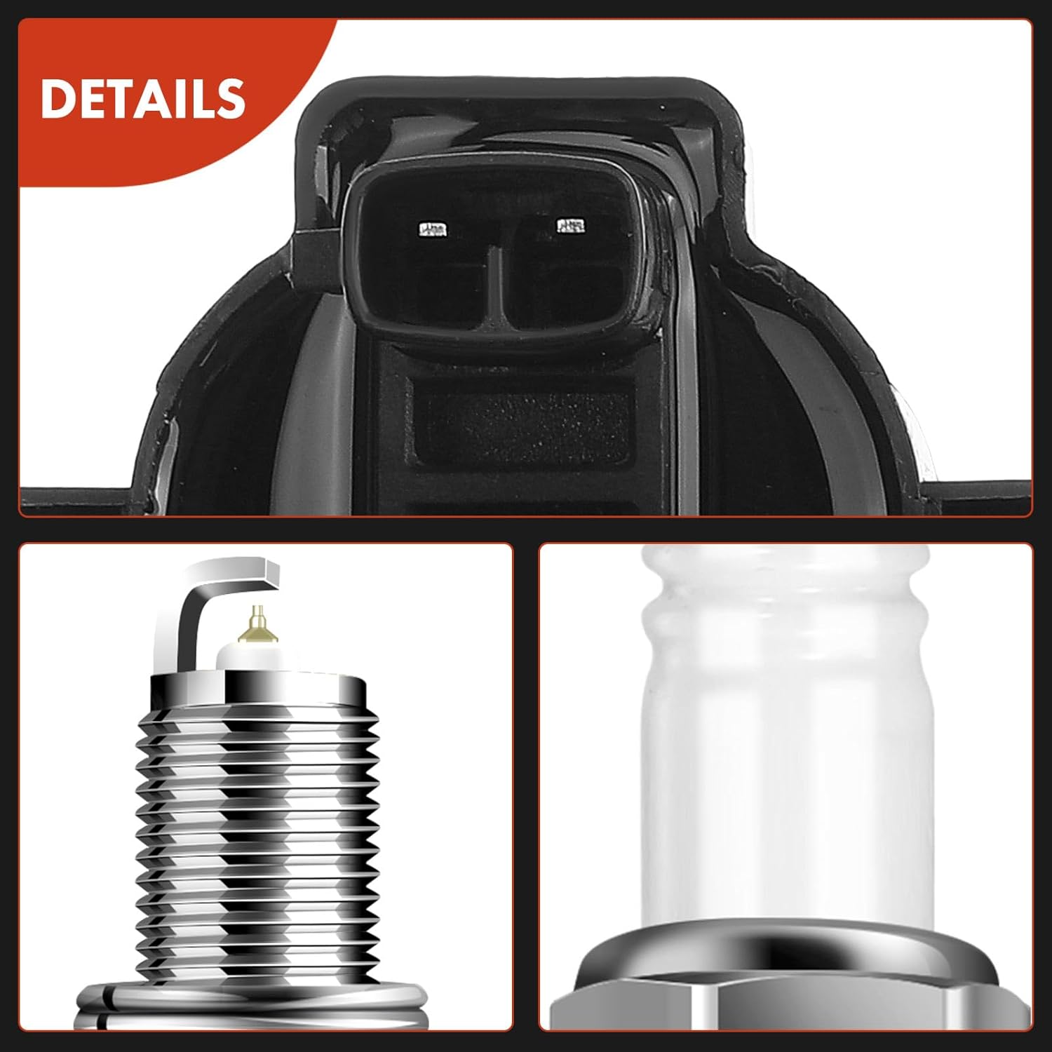 A-Premium Set of 8 Ignition Coil Pack and Iridium Spark Plugs Compatible with Jaguar XJ8 1998, XK8 1997-1999, Vanden Plas 1998-1999, V8 4.0L