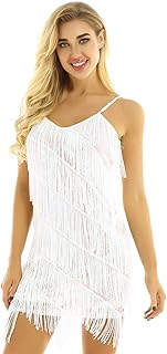 Women's Spaghetti Straps Tassels Sequin Fringe Flapper...