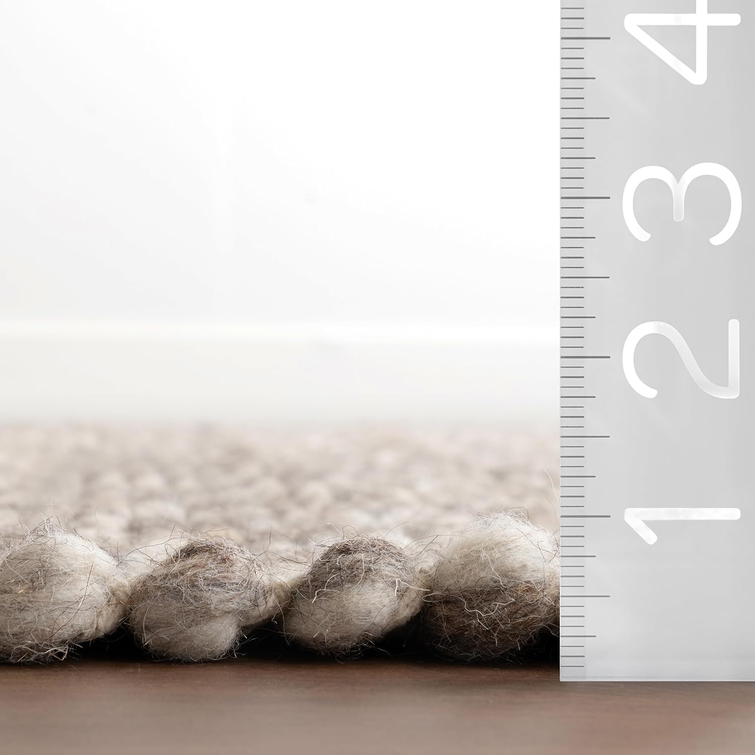 Rugs USA Marilyn Charcoal/Ivory, 2'6" x 8', Hand Woven, Marled, Wool, Soft and Cozy, High Traffic, Stain Resistant, Easy Clean, Durable Runner for Bedroom, Living Room, Dining, Den, Foyer