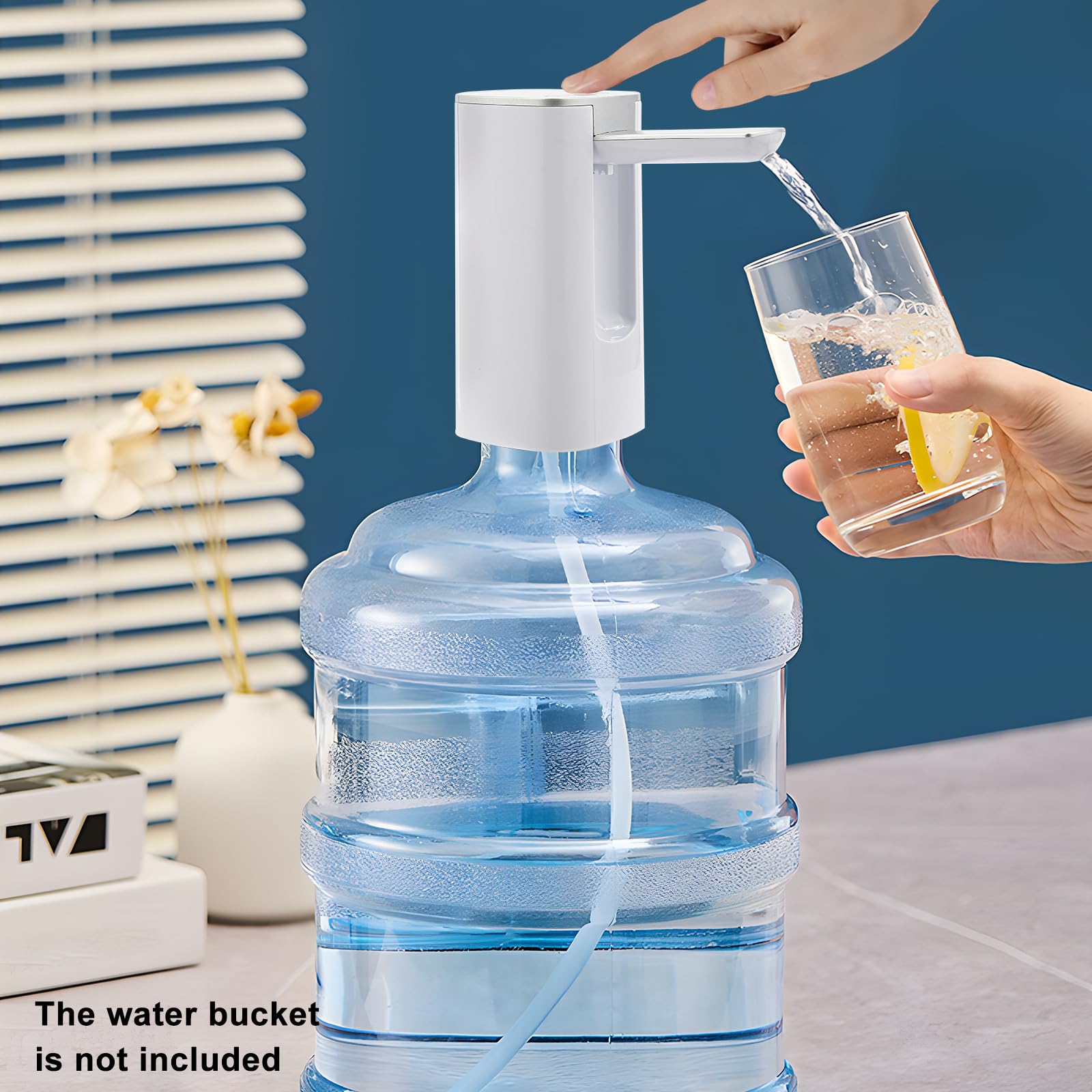 Elektrischer Wasser-Spender Für 1,7 L Flasche – USB-aufladbar, Automatisch, Geräuscharm – Für Küche, Camping, Party