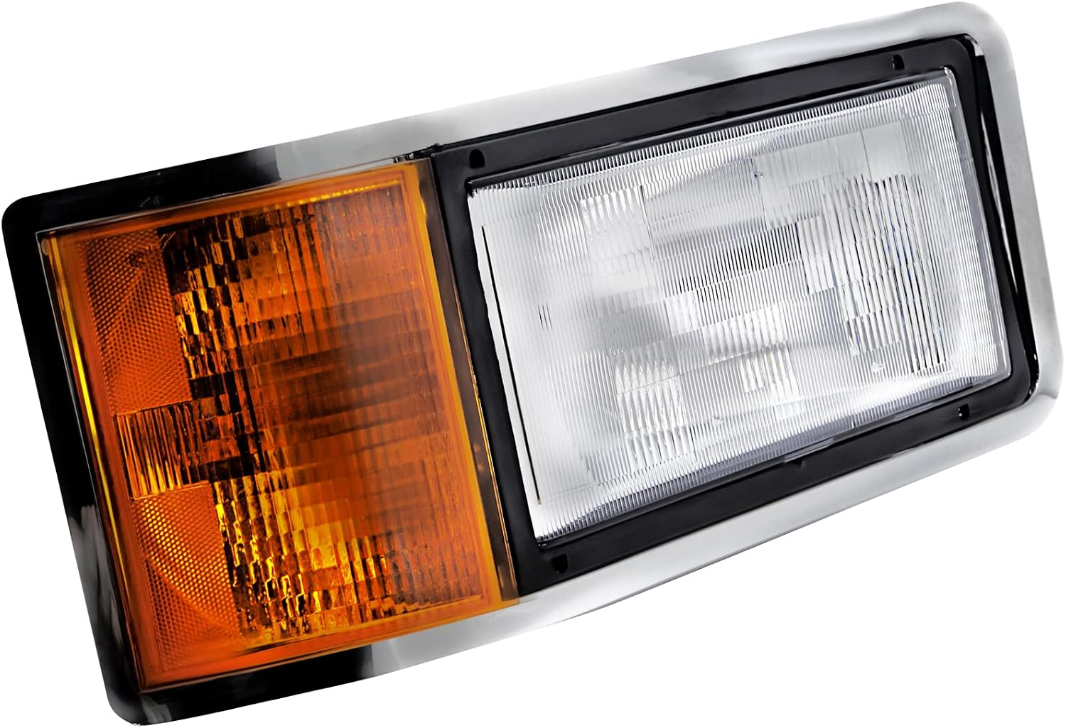 Torque Headlight Passenger Right Side w/Turn Signal Replacement for 1990-2006 Mack CH600 CH612 CH613 semi Trucks (Only for Set Back Axle) [Included All Bulbs] Assembly DOT SAE Approved (TR046-R)
