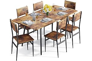 Qsun 63 Extendable Dining Set for 4-6 People