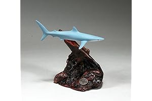 6in Long BLUE SHARK Airbrushed Blue/Grey Sculpture by John Perry - Turtledove Christmas Ornaments