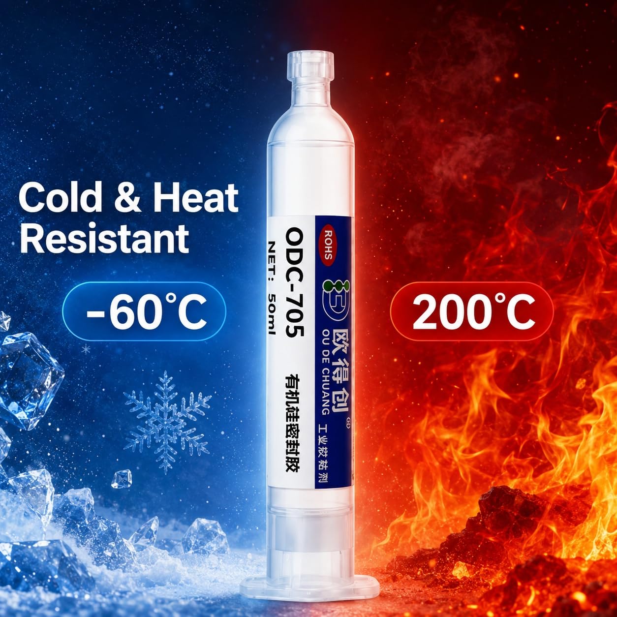 VIDOO ODC-705 RTV Silikondichtstoff für Optische Komponenten Linse Kleber-2.6L