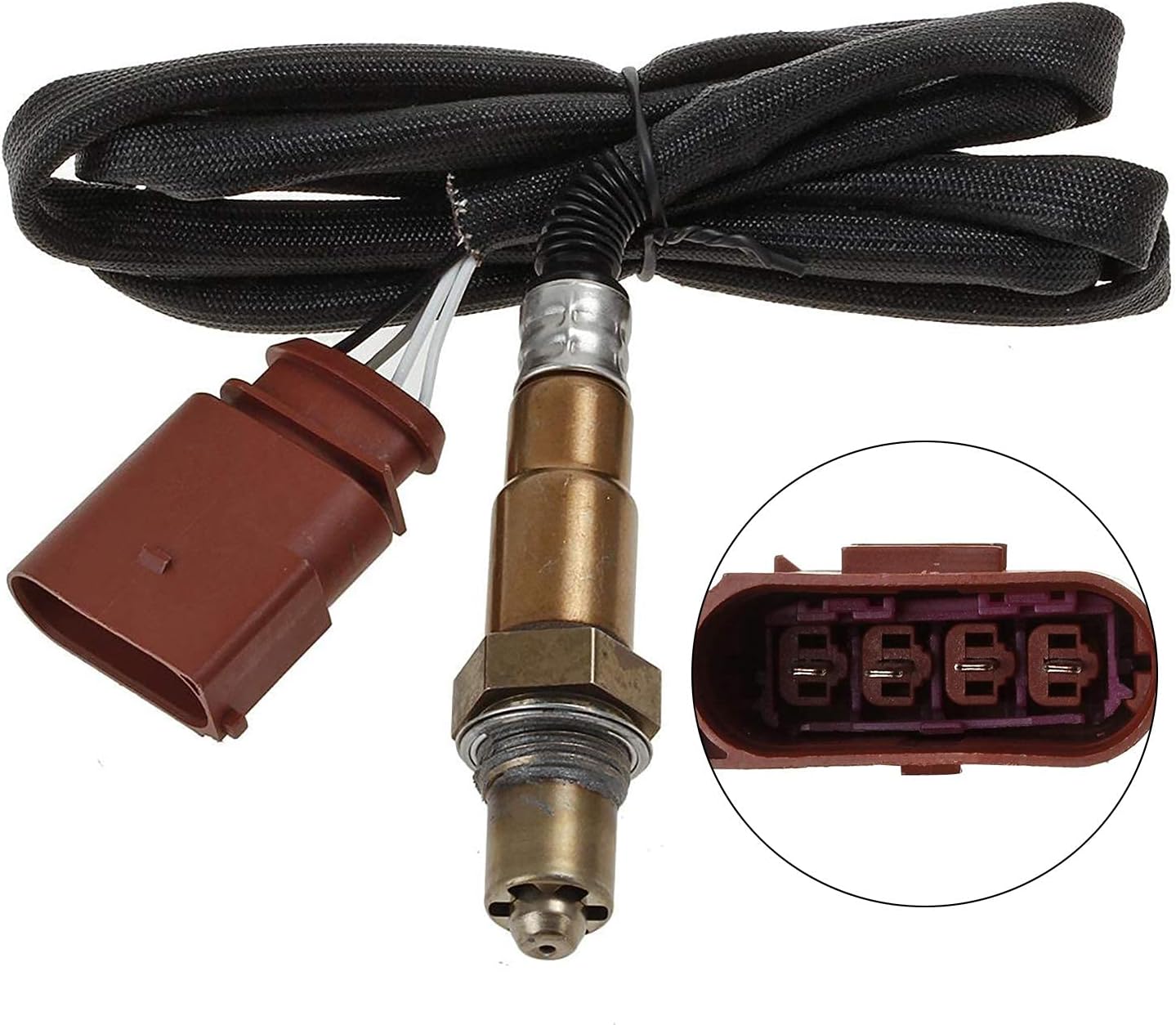 Maxfavor 2Pcs Upstream and 2Pcs Downstream Oxygen O2 Sensor Replacement for Audi 2004 2003 2002 A4 A6 Allroad Quattro 2009 2008 2007 2006 2005 2004 S4 V8 3.0L 4.2L O2 Sensor 234-5028 234-4874