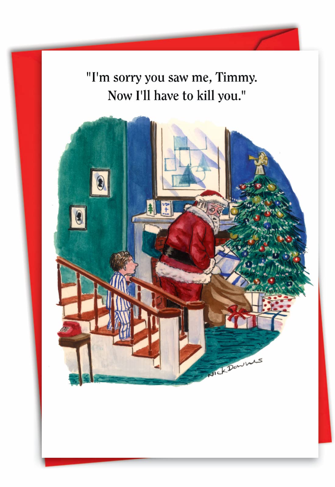 Amazon.com : NobleWorks Hysterical Christmas Greeting Card with 5