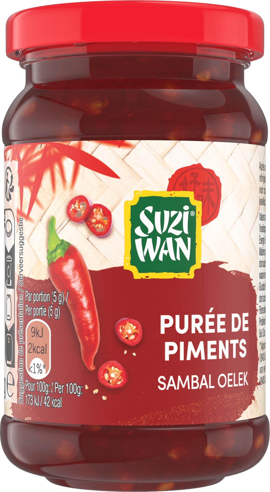 SUZI WAN Purée de Piments 100 g - Pack de 1