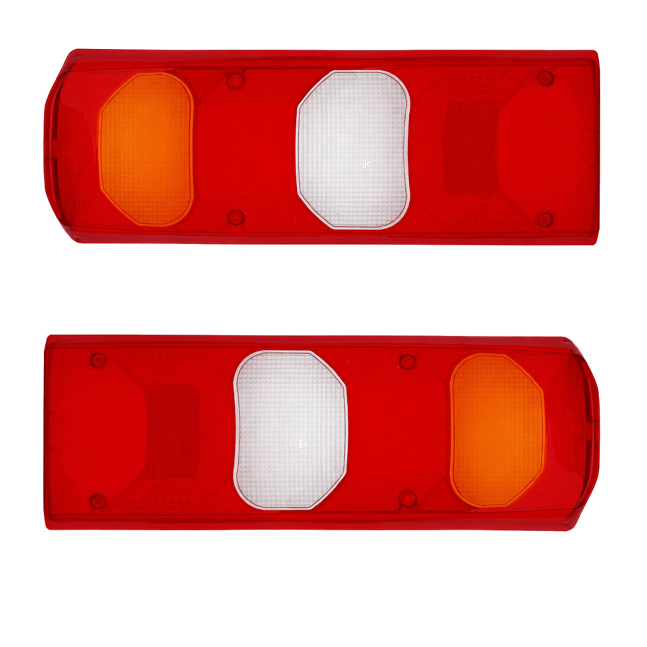2x Lichtscheibe Ersatz kompatibel mit Mercedes-Benz Actros/Atego/Antos/Arocs | Rücklichtglas Rückleuchtenglas Heckleuchte