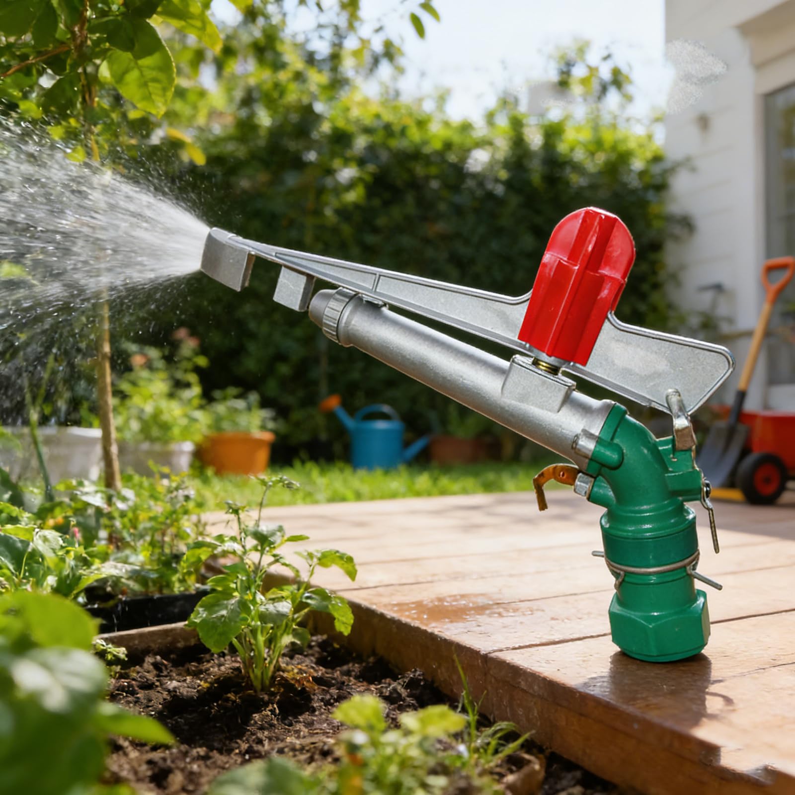 40 Irrigatori agricoli resistenti – Irrigazione a lungo raggio regolabile a 360° per fattoria, frutteto ad alta pressione