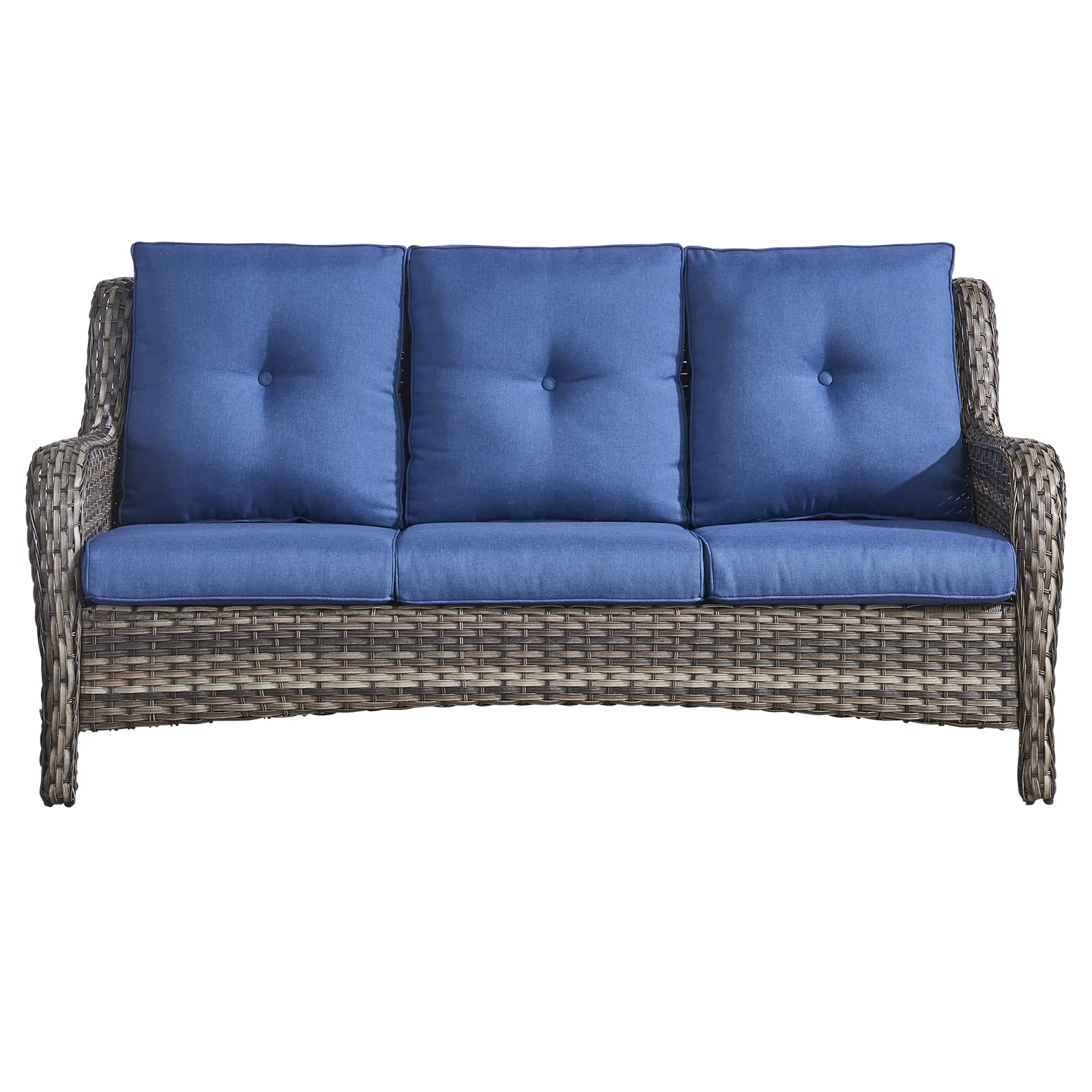 Rilyson Outdoor Patio Wicker Sofa