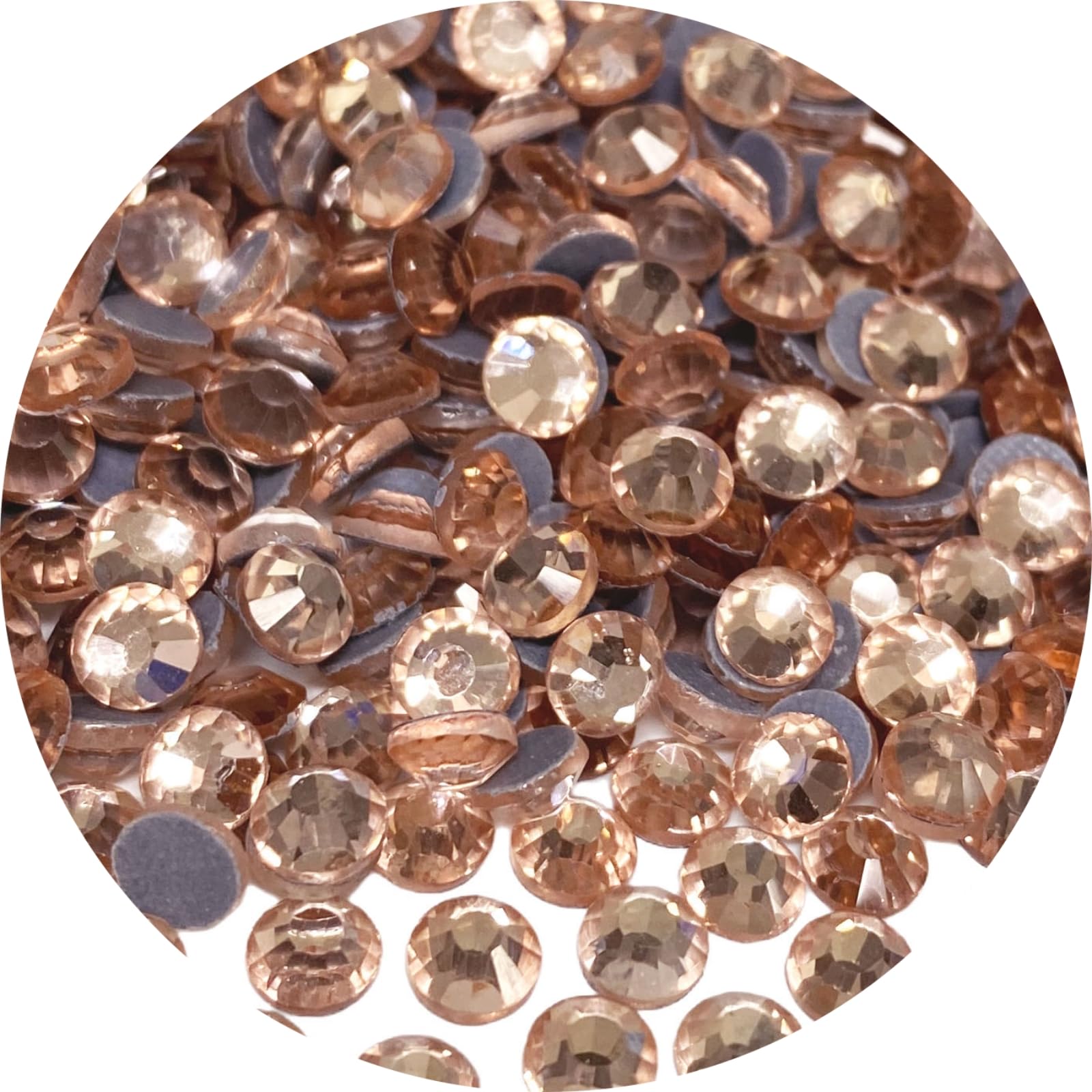 Jmassyang 1200 Pieces SS20 4.8mm Hotfix Rhinestones, Round Flatback Crystal Glass Hot Fix Rhinestones for Crafts Clothes Shoes Shirts Caps Decoration (Champagne)