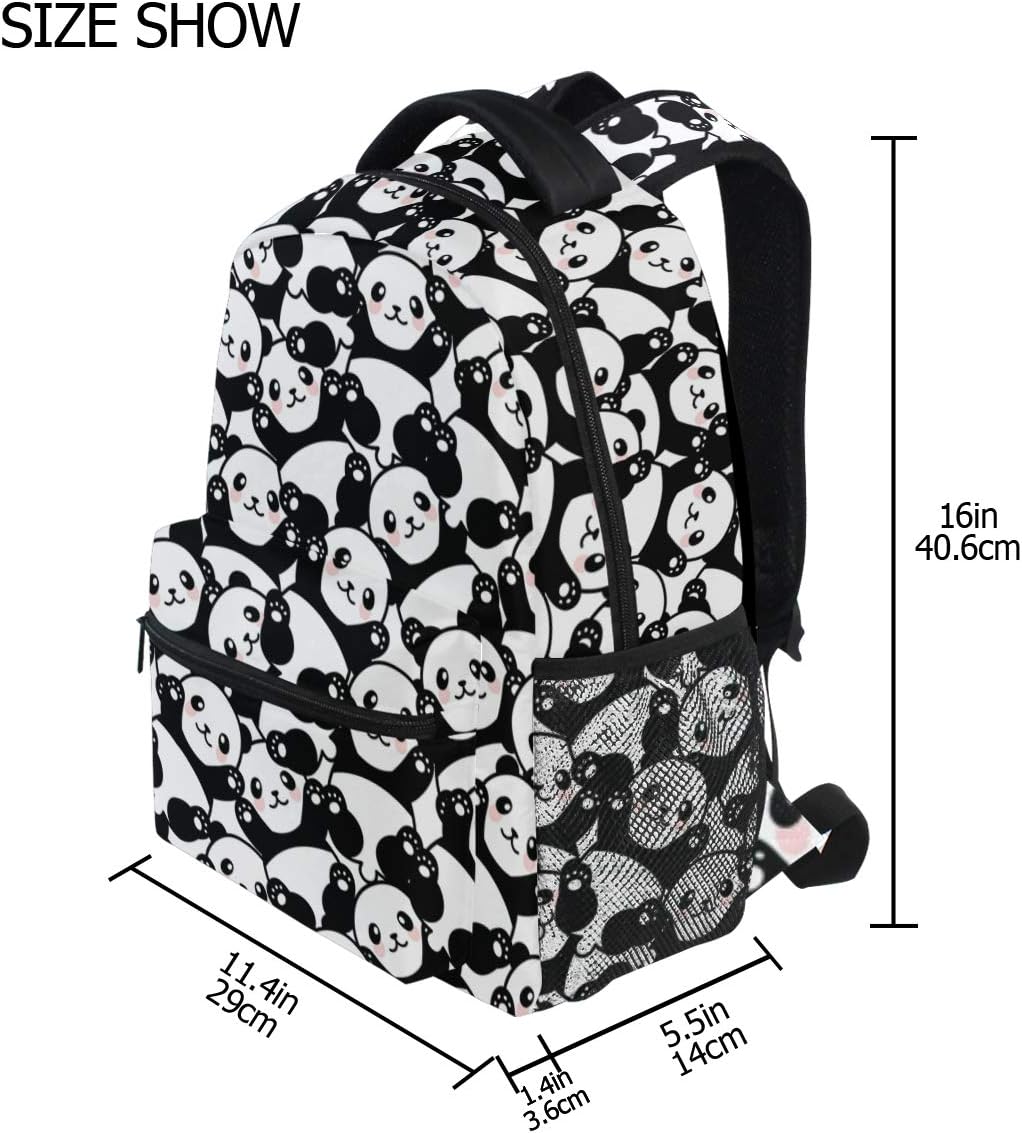 Meetbelify かわいいパンダ ローリングバックパック 女児用 キャスター付きバックパック 小学校用ローラーバックパック 車輪付きランチボックス鉛筆 並行輸入品 : Meetbelify 子供用ローリングバックパック キャスター