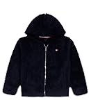 Girls' Long Sleeve Minky Sherpa Full Zip Hoodie Sweatshirt with Front Pockets