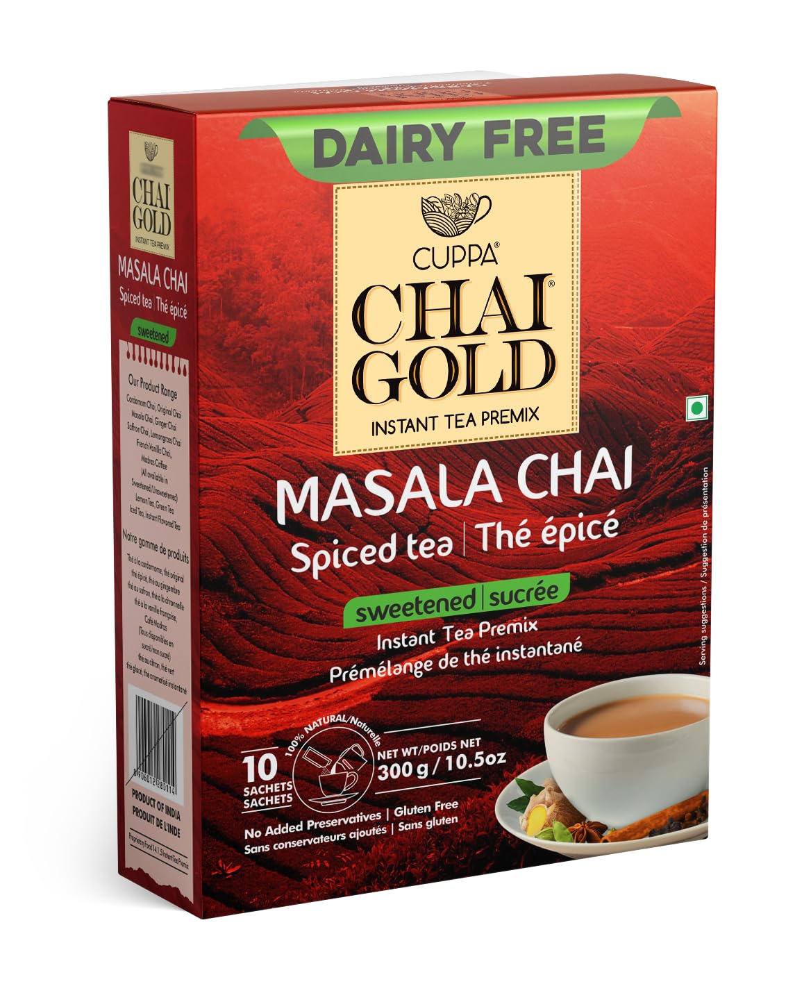 Té instantáneo Masala Chai sabor tradicional 10 unidades miniatura 1