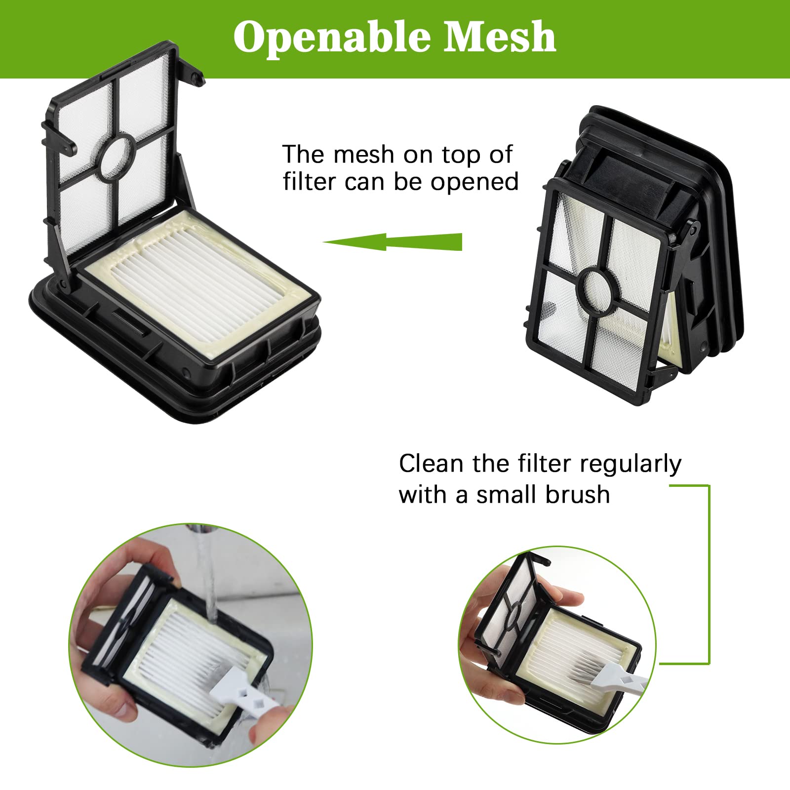 Lot 3 Filtres HEPA Rebirthcare Pour Bissell CrossWave Pet Pro / Cordless Max – Remplacement 1608684