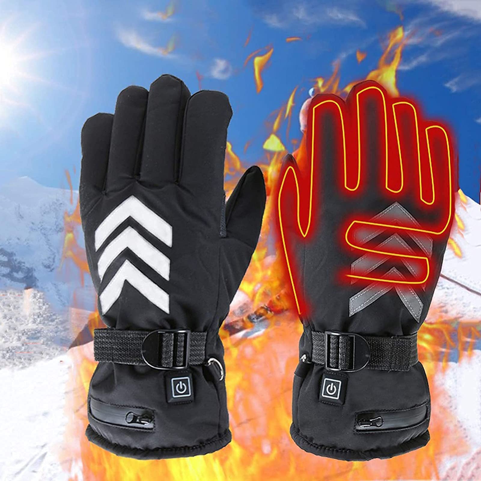 Gants Chauffants Électriques Rechargeables pour Homme et Femme en Hiver