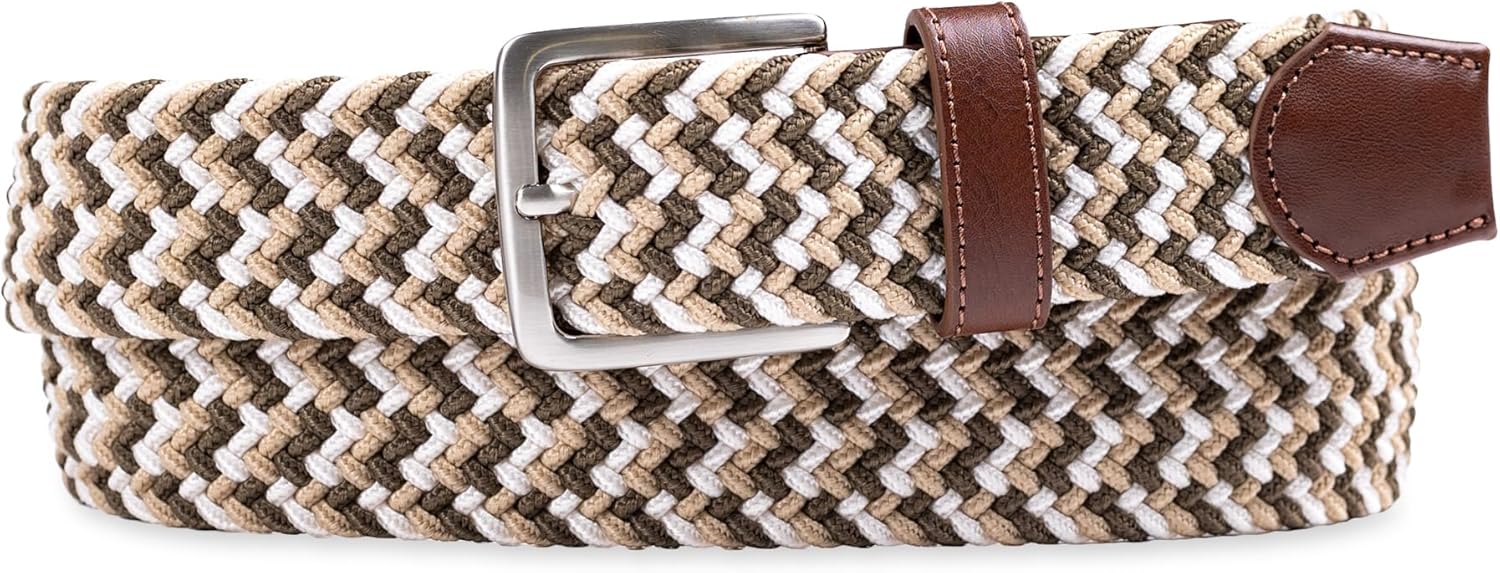 Dockers mens Casual Everyday Braided Fabric Fully Adjustable Web Belt - Image 2