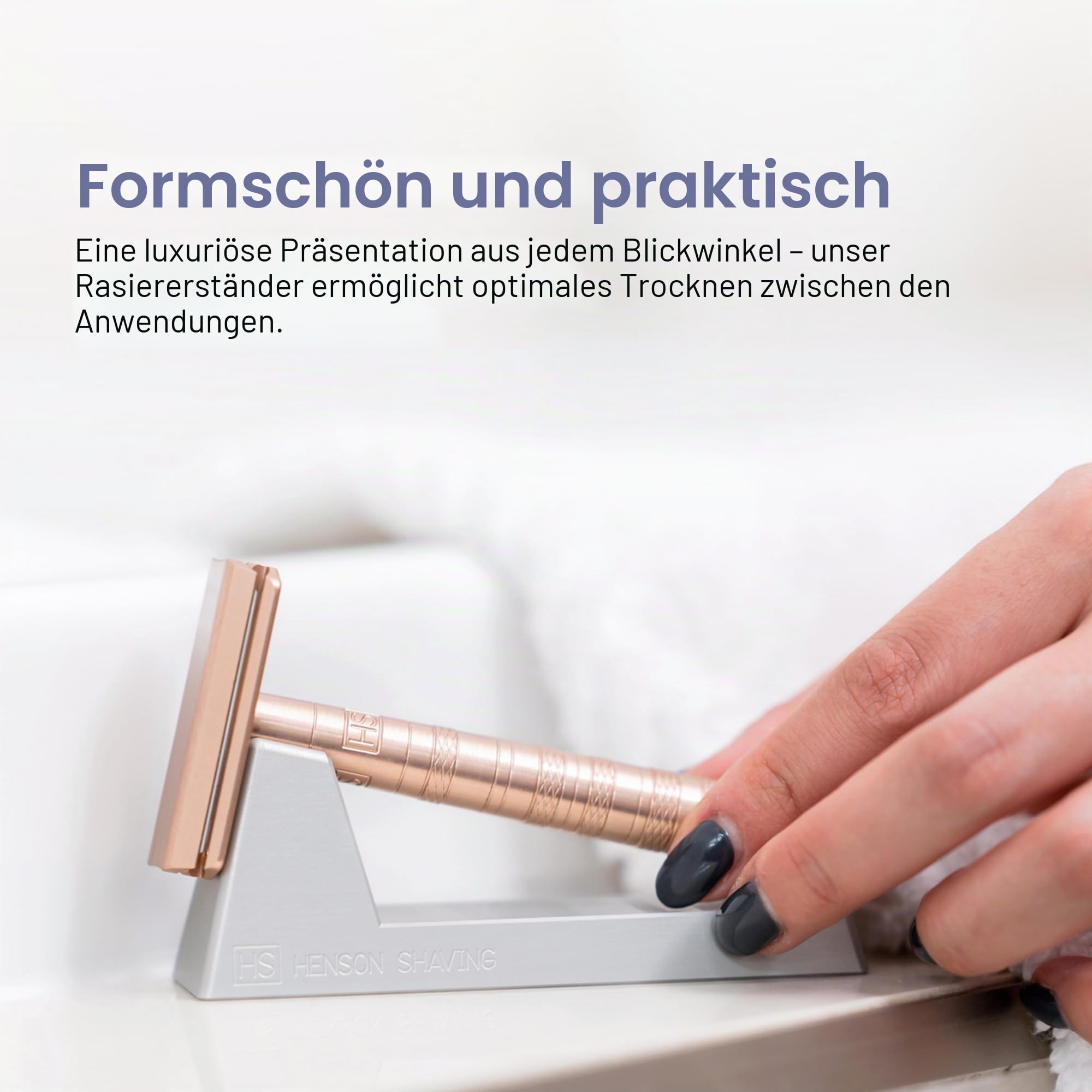 Henson Shaving Rasiererständer aus Aluminium, für AL13, Ti22