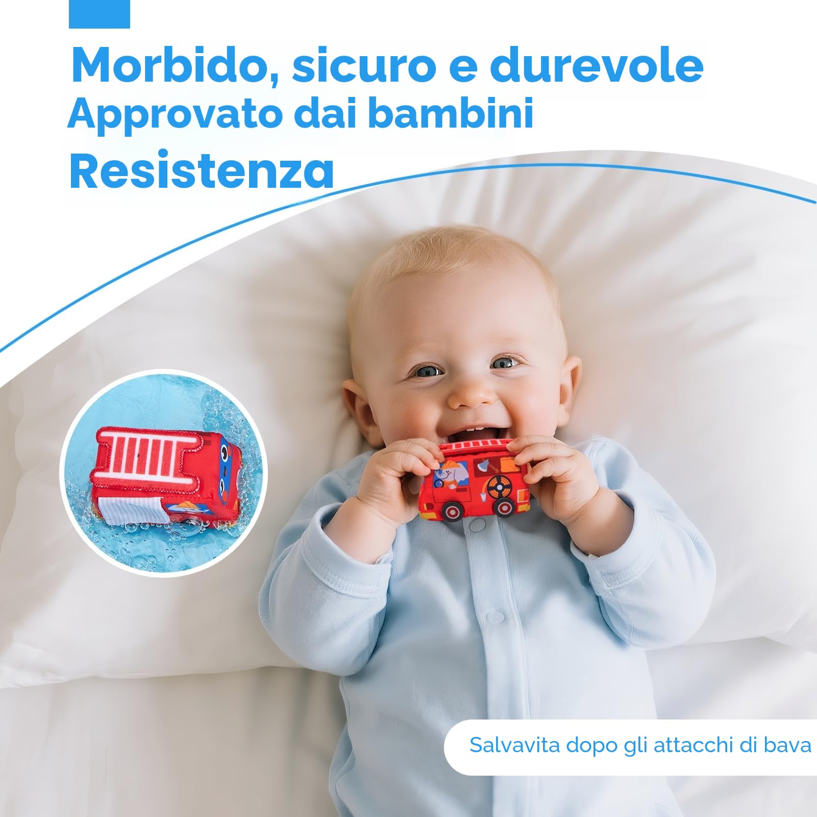 hahaland Giochi Neonato 6 9 12 Mesi - 4 PCS Peluche Macchinine per Bambini con 2 in 1 Borsa & Tappetino da Gioco - Giochi Montessori 1 Anno Regalo per Bimbo Bimba