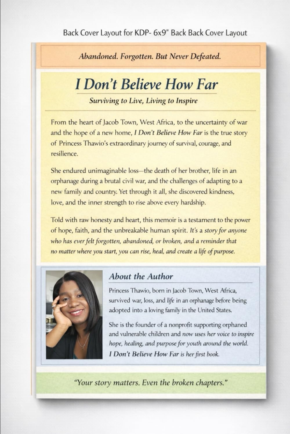 I Don’t Believe How Far: A True Story